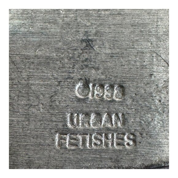 Urban Fetishes 1993 Petroglyph Pin Brooch Tribal Dancer Design Silver Tone 2" - Picture 3 of 6